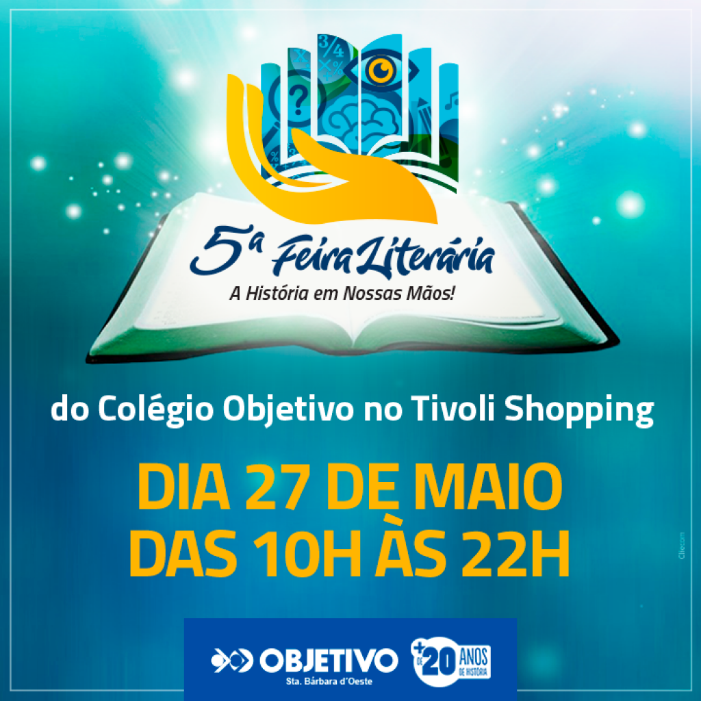 Tivoli sedia Feira Literária do Objetivo SBO dia 27